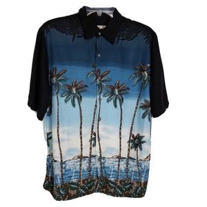 Batik Bay Men's Medium Shirt Hawaiian Tropical Short Sleeve Button Casual Rayon